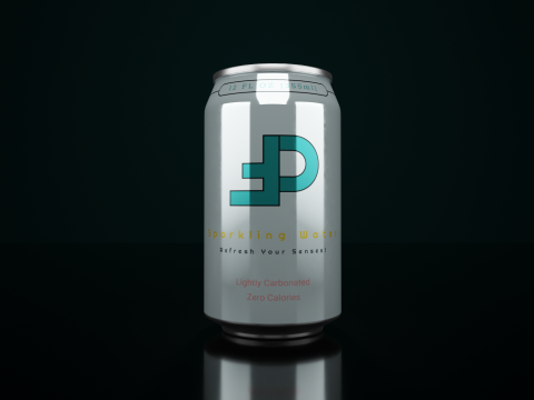 Regular 355ml Beverage Can Open and Closed Tabs with Droplets 3D Модель