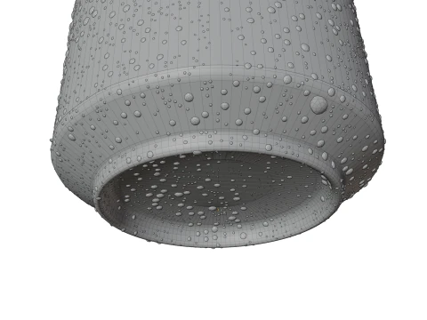 Regular 355ml Beverage Can Open and Closed Tabs with Droplets 3D Model