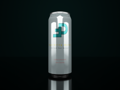Regular 500ml Beverage Can Open and Closed Tabs with Droplets 3D-Modell