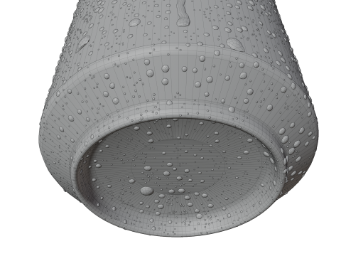Regular 500ml Beverage Can Open and Closed Tabs with Droplets 3D-Modell