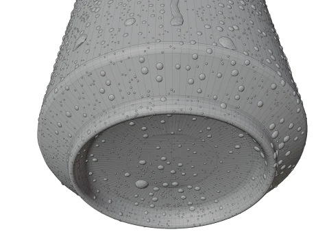 Regular Beverage Cans Set Open and Closed Tabs with Droplets 3D Model