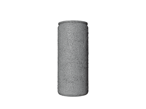 Slim 150ml Beverage Can Open and Closed Tabs with Droplets 3D 模型