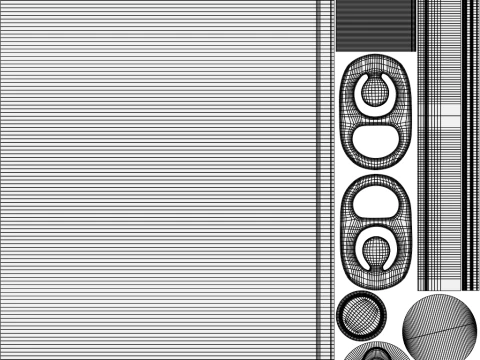 Slim 150ml Beverage Can Open and Closed Tabs with Droplets 3D Model