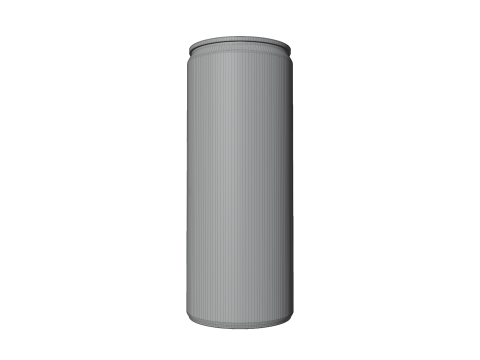 Slim 200ml Beverage Can Open and Closed Tabs with Droplets 3D 모델