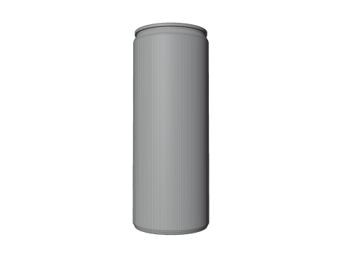 Slim 250ml Beverage Can Open and Closed Tabs with Droplets Model 3D