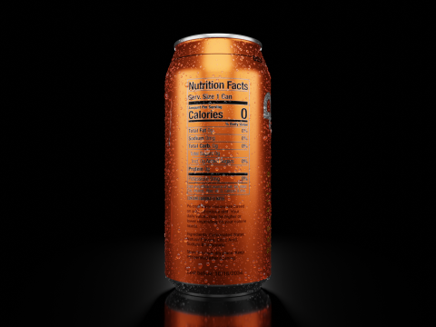 Sleek 200ml Beverage Can Open and Closed Tabs with Droplets 3Dモデル