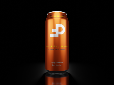 Sleek 250ml Beverage Can Open and Closed Tabs with Droplets 3D 模型