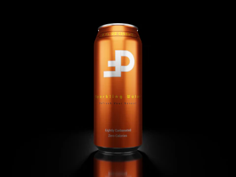 Sleek 250ml Beverage Can Open and Closed Tabs with Droplets 3D Model