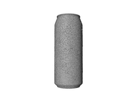 Sleek 250ml Beverage Can Open and Closed Tabs with Droplets 3D 模型