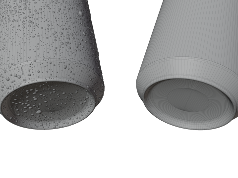 Sleek 250ml Beverage Can Open and Closed Tabs with Droplets 3D 模型