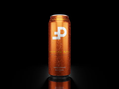 Sleek 330ml Beverage Can Open and Closed Tabs with Droplets 3D Model