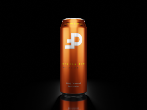 Sleek 330ml Beverage Can Open and Closed Tabs with Droplets 3D Модель
