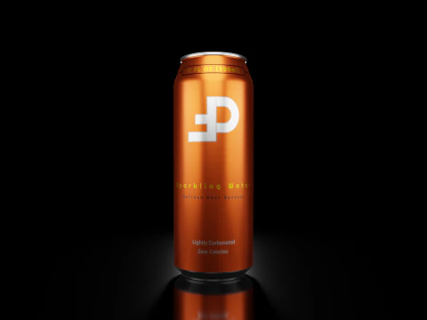 Sleek 330ml Beverage Can Open and Closed Tabs with Droplets 3D Model