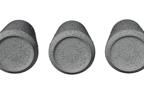 Sleek Beverage Cans Set Open and Closed Tabs with Droplets 3D Model