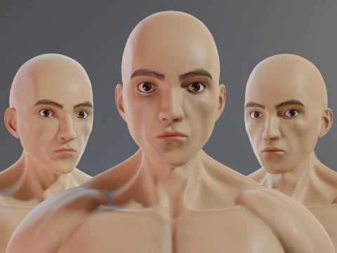 Realistischer m&auml;nnlicher muskul&ouml;ser 3D-Charakter, spielbereit und sehr detailliert 3D Modell