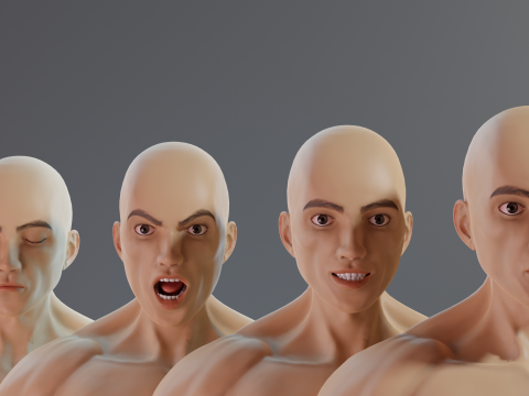 Realistic 3D Male Muscular Character Game-Ready Highly Detailed Modelo 3D