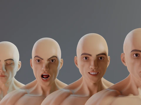 Realistic 3D Male Muscular Character Game-Ready Highly Detailed 3D Model