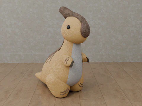 Dinosaur Plush Toy - Parasaurolophus 3D Model