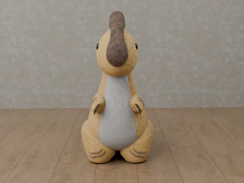Dinosaur Plush Toy - Parasaurolophus 3D Model