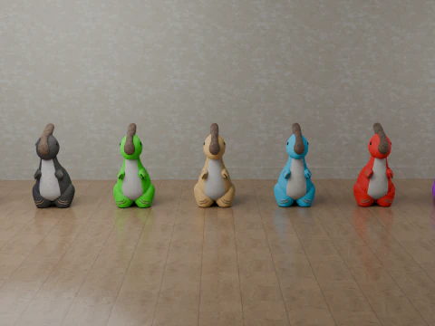 Dinosaur Plush Toy - Parasaurolophus 3D Model