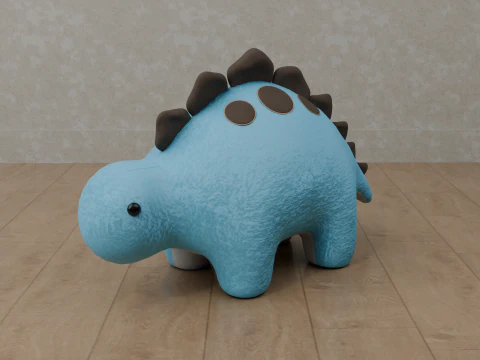 Dinosaur Plush Toy - Stegosaurus 3D Model