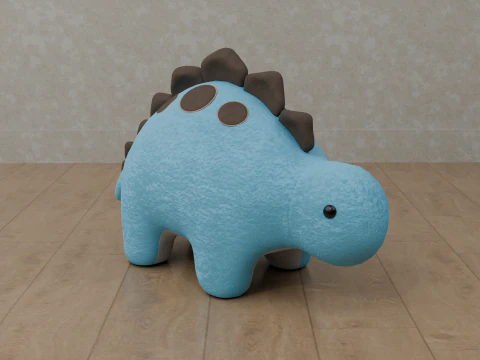 Dinosaur Plush Toy - Stegosaurus 3D Model
