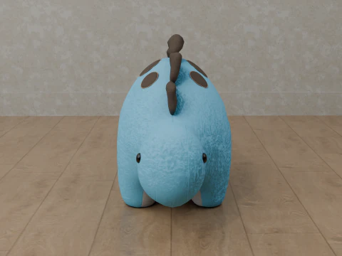 Dinosaur Plush Toy - Stegosaurus 3D Model