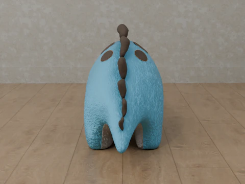 Dinosaur Plush Toy - Stegosaurus 3D Model