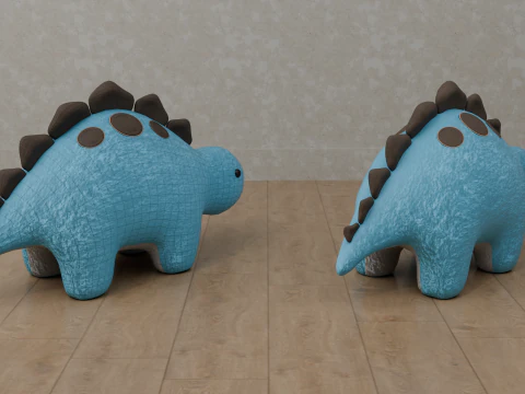 Dinosaur Plush Toy - Stegosaurus 3D Model