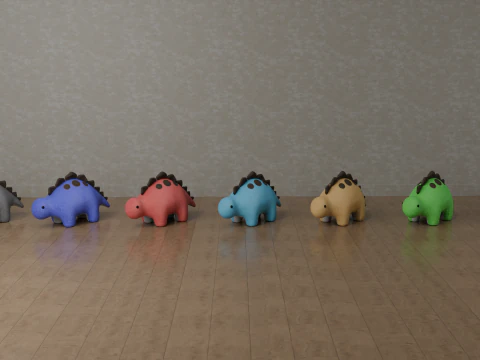 Dinosaur Plush Toy - Stegosaurus 3D Model
