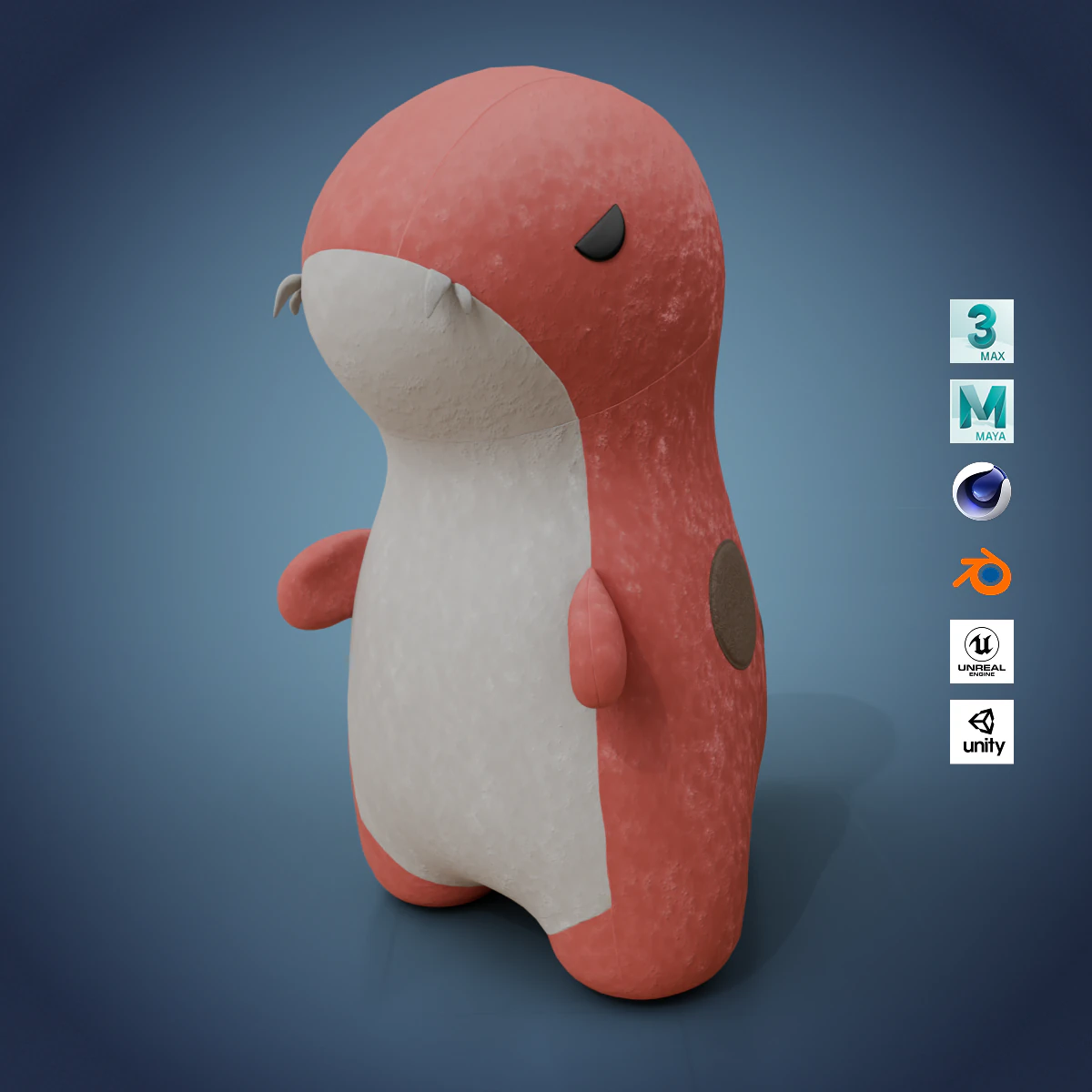 Dinosaur Plush Toy - T-Rex 3D Model .c4d .max .obj .3ds .fbx .stl .blend