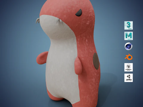 Dinosaur Plush Toy - T-Rex 3D Model