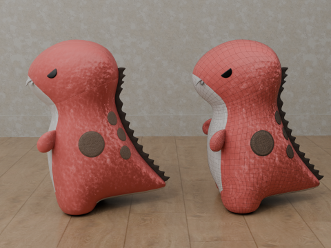 Dinosaur Plush Toy - T-Rex 3D Model