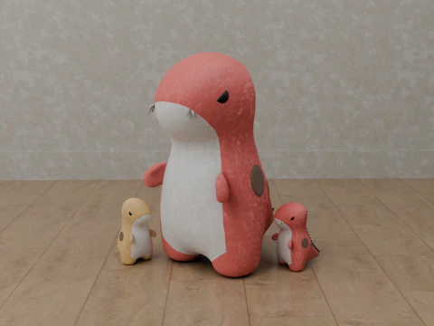 Dinosaur Plush Toy - T-Rex 3D Model