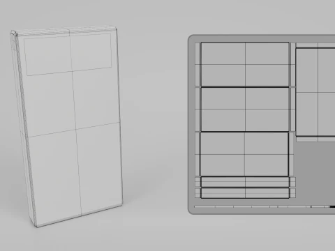 Cardboard Box R-024 - Rigged and Customizable 3D Model