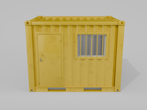 10ft Modified Shipping Container Room - Versatile Modular Space 3D 模型