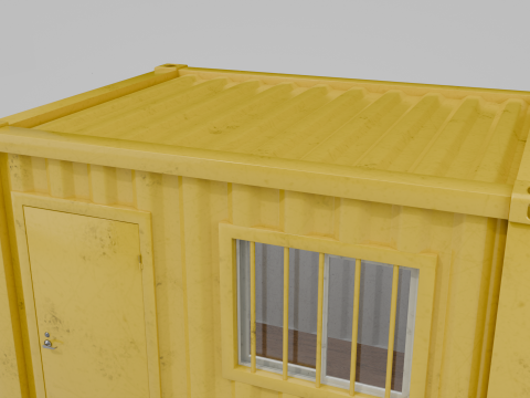 10ft Modified Shipping Container Room - Versatile Modular Space 3D 模型