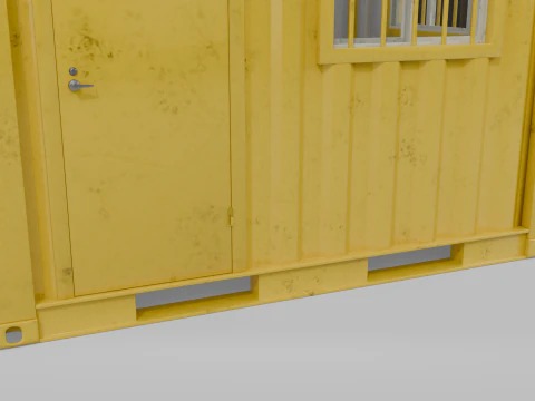 10ft Modified Shipping Container Room - Versatile Modular Space 3D Model