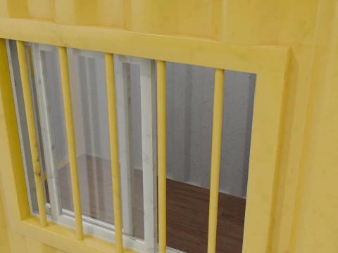 10ft Modified Shipping Container Room - Versatile Modular Space 3D Model