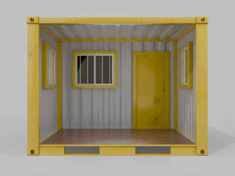 10ft Modified Shipping Container Room - Versatile Modular Space 3D 模型