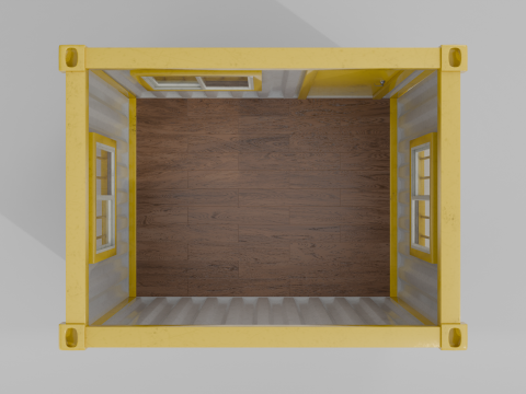 10ft Modified Shipping Container Room - Versatile Modular Space 3D 模型