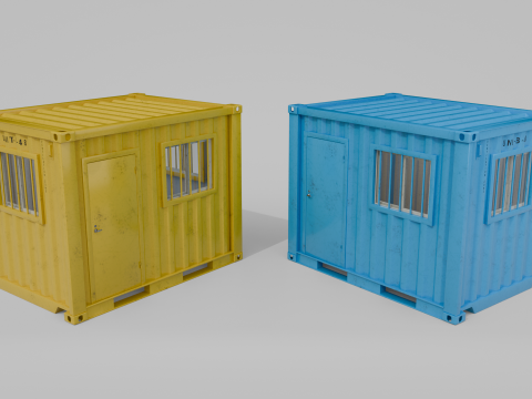 10ft Modified Shipping Container Room - Versatile Modular Space 3D 模型