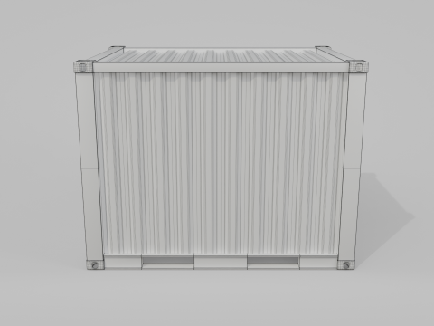 10ft Modified Shipping Container Room - Versatile Modular Space 3D 模型