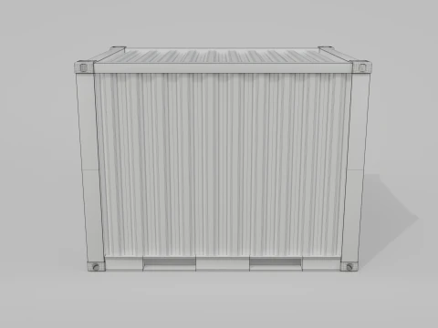 10ft Modified Shipping Container Room - Versatile Modular Space 3D Model