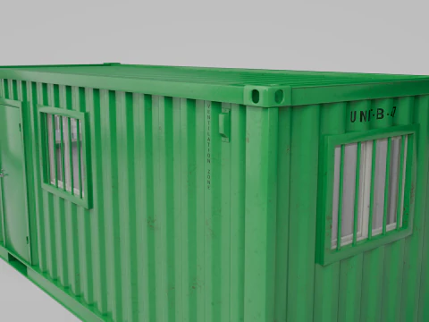 20ft Modified Shipping Container Room - Versatile Modular Space 3D Model