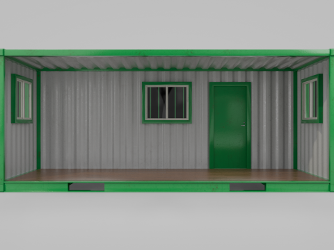 20ft Modified Shipping Container Room - Versatile Modular Space 3D मॉडल