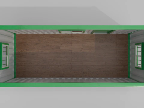20ft Modified Shipping Container Room - Versatile Modular Space 3D Model