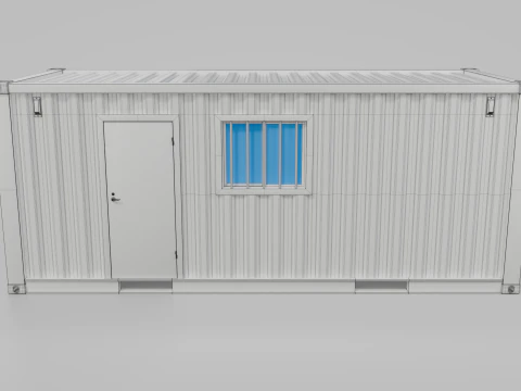 20ft Modified Shipping Container Room - Versatile Modular Space 3D Model