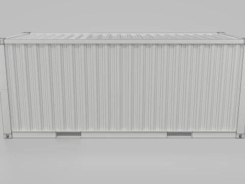 20ft Modified Shipping Container Room - Versatile Modular Space 3D Model