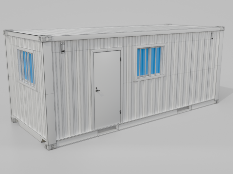 20ft Modified Shipping Container Room - Versatile Modular Space 3D मॉडल